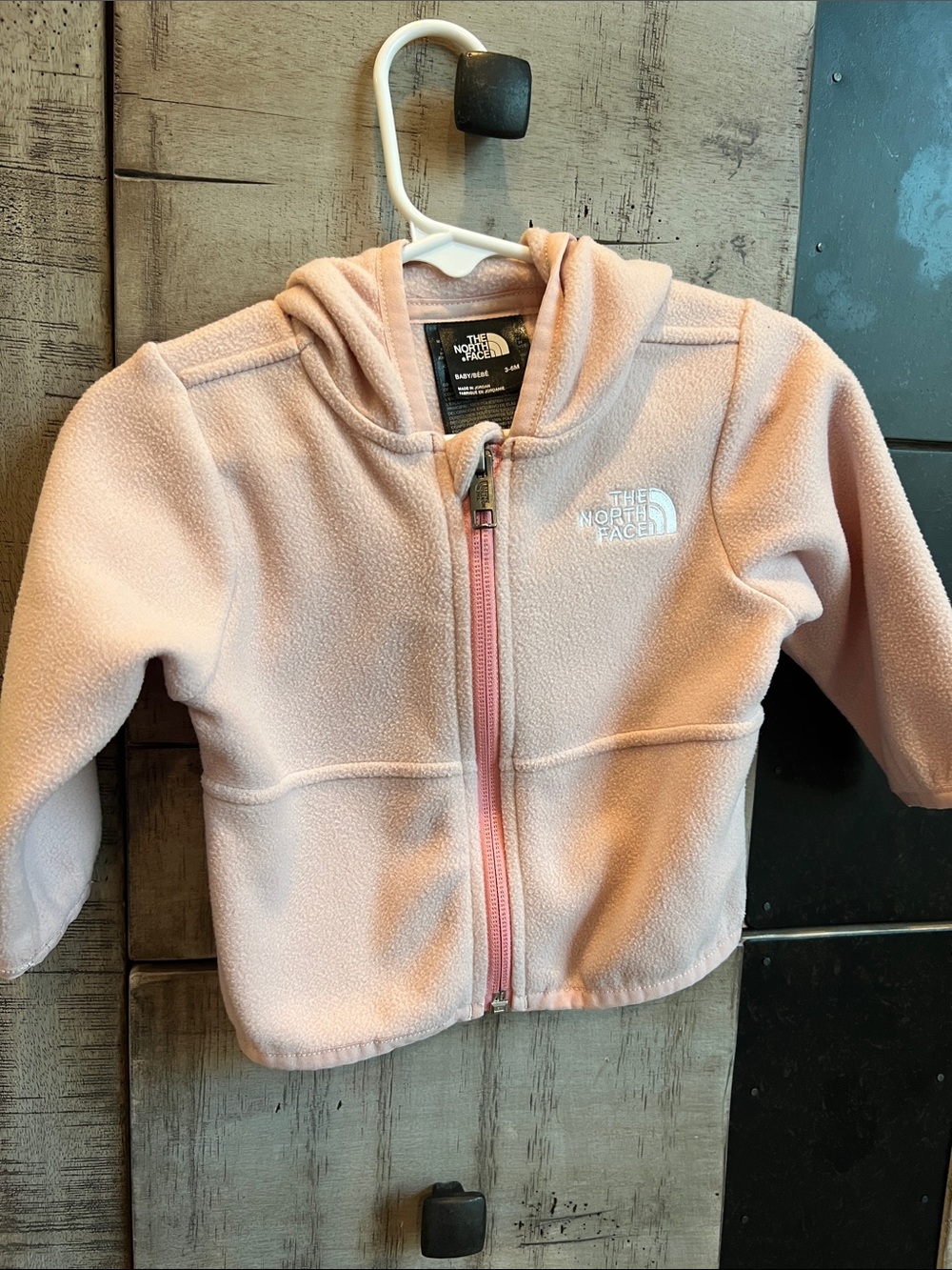 NWOT- The North Face Light Pink Hooded Fleece Jacket